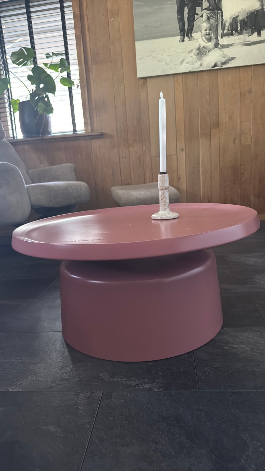 Woood salontafel Duuk metaal roze, Ophalen, Zo goed als nieuw