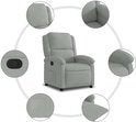 2 Relaxfauteuils - Lichtgrijs - Fluweel (1 in doos), Ophalen, Minder dan 75 cm, Nieuw, Stof