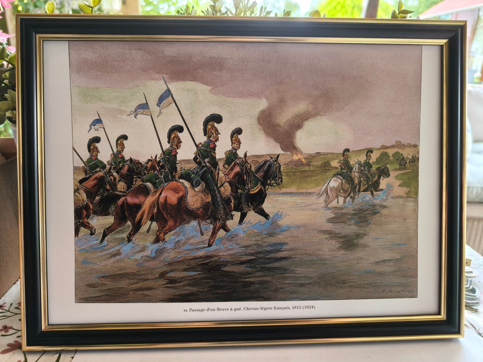 Historische Franse Chevau-léger print, 1812, Verzamelen, Ophalen of Verzenden, Landmacht, Foto of Poster