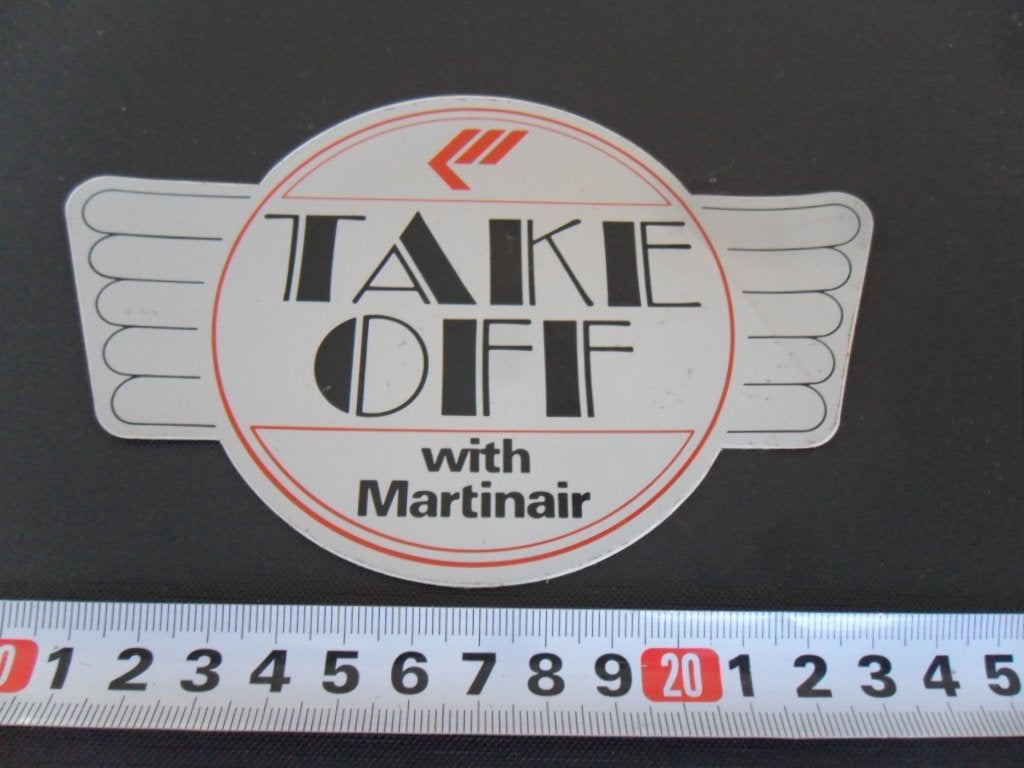 sticker Take Off with MARTINAIR  Luchtvaart, Ophalen, Zo goed als nieuw