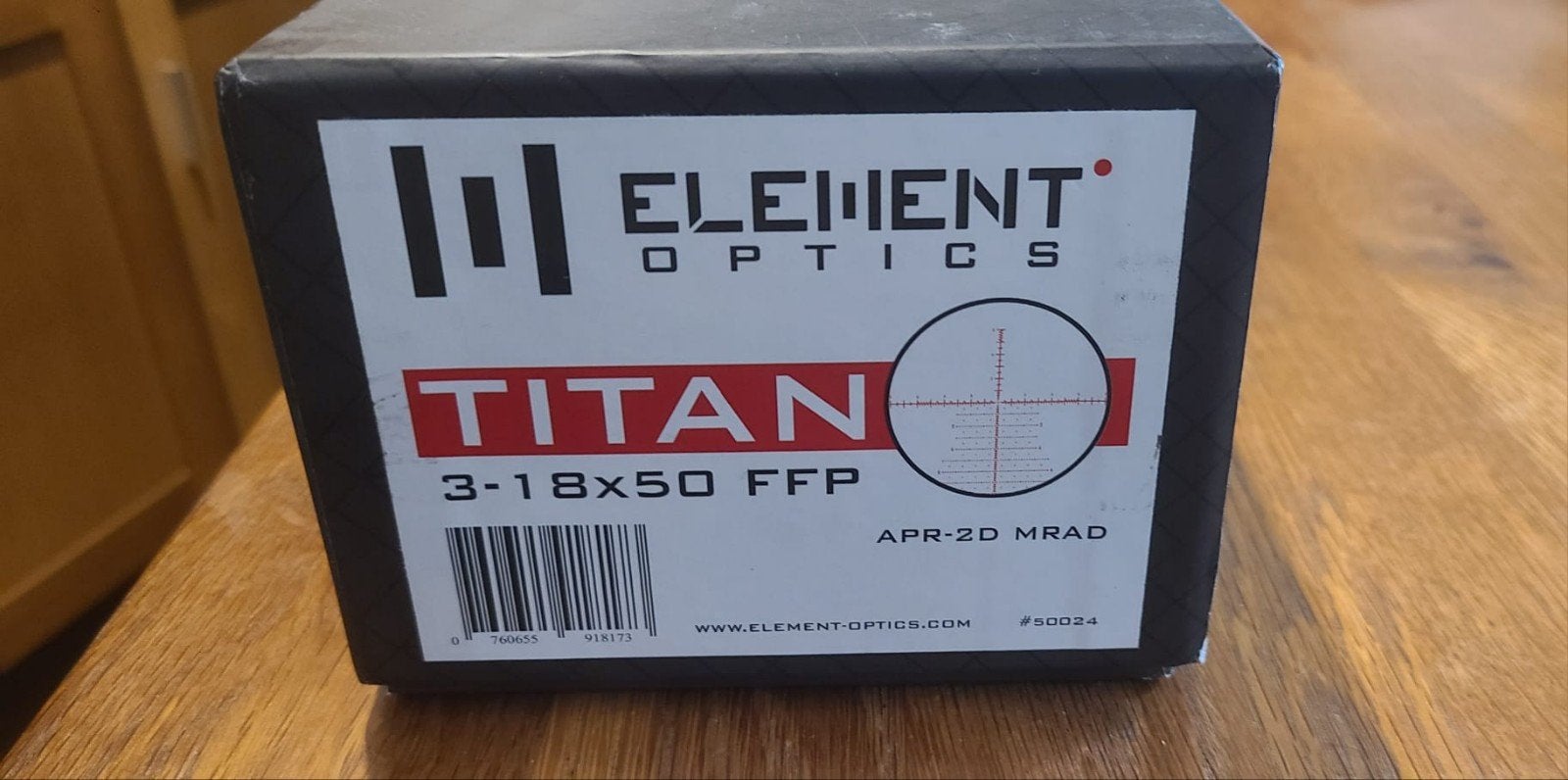 Element Optics TITAN 3-18x50 FFP APR 2-D MRAD, Ophalen of Verzenden, Nieuw
