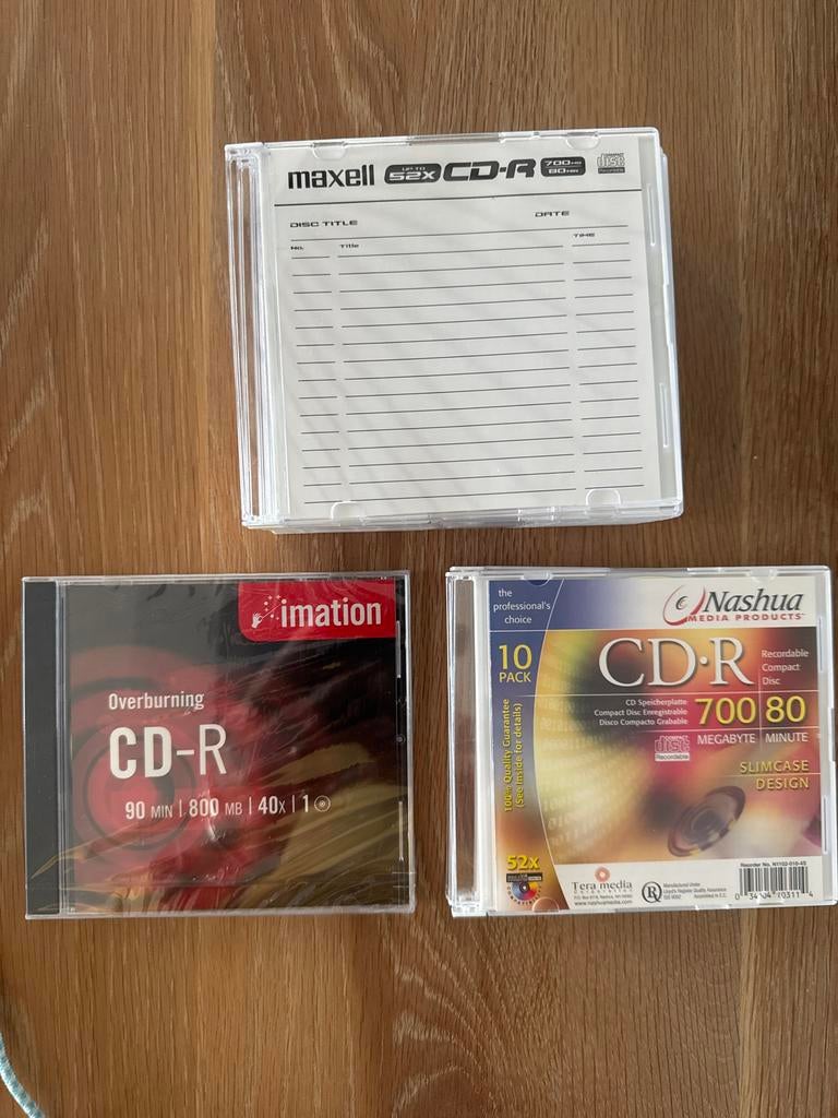 CD-R schijven: Maxell, Imation, Nashua (nieuw), Ophalen, Nieuw, Cd