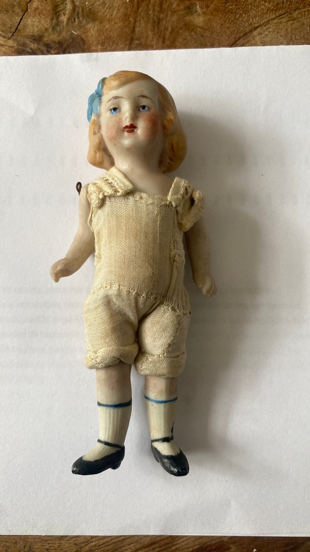 Antiek porseleinen poppetje 11.5 cm, Ophalen of Verzenden