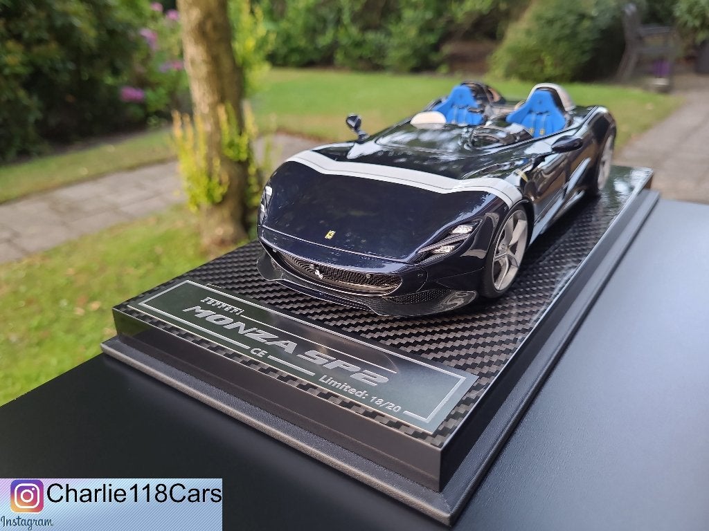 CE 1/18 Ferrari Monza SP2 – Blu America, Ophalen of Verzenden, Nieuw, Overige merken
