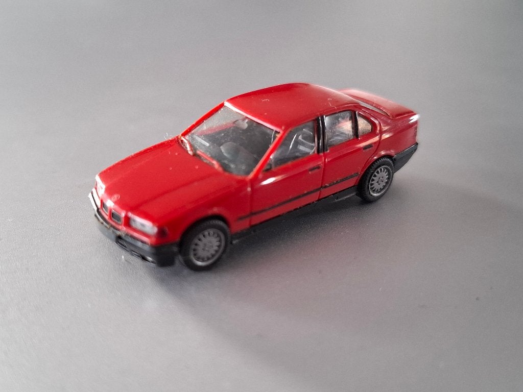 1:87 BMW 3-serie E36 rood Herpa € 5, Verzenden, Zo goed als nieuw, Auto, Herpa