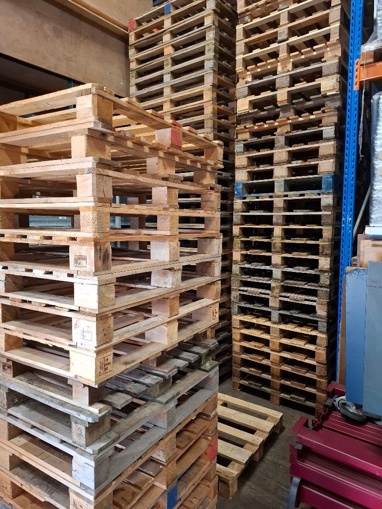 Blokpallets 100x120, Ophalen, Gebruikt, Minder dan 25 mm, Pallet