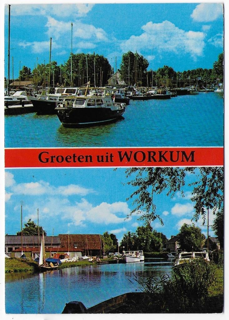 Workum gelopen Ansichtkaart ( B2655 ), Ophalen of Verzenden, 1960 tot 1980, Gelopen