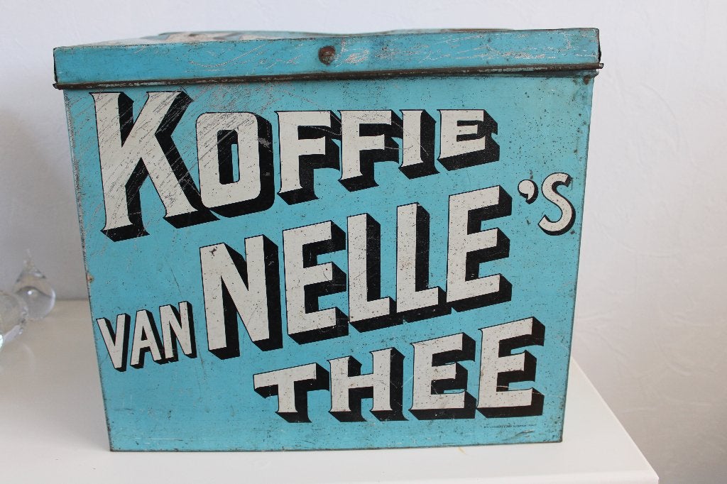 Koffie en Thee "van Nelle " winkelblik, Verzamelen, Ophalen, Gebruikt, Verpakking