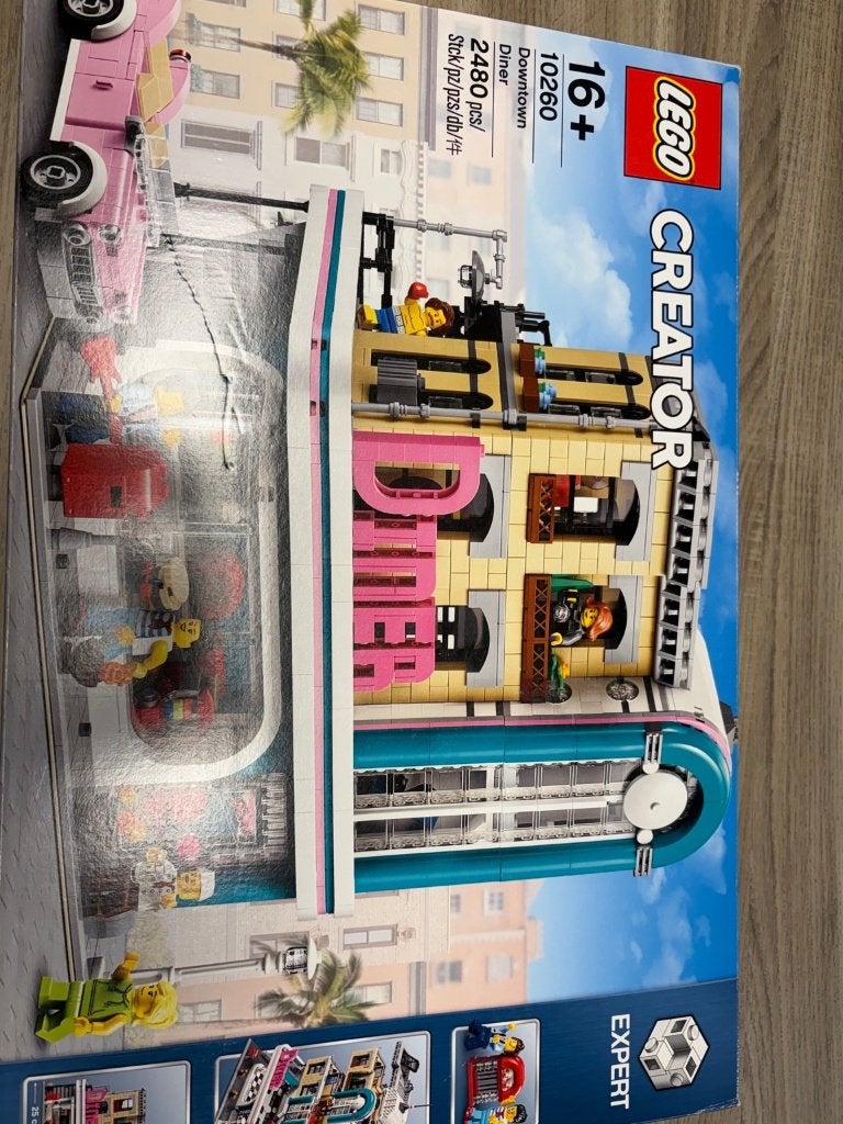 LEGO 10260 Downtown diner compleet met doos, Ophalen, Compleet, Gebruikt, Lego