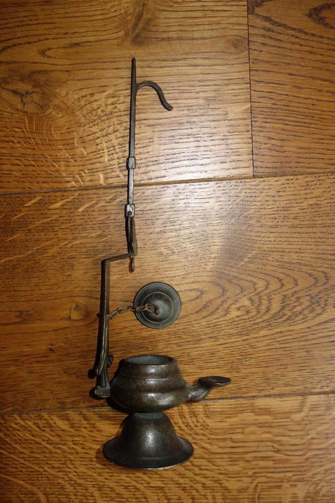 Olielamp Brons mijnlamp., Antiek en Kunst, Ophalen of Verzenden, Brons