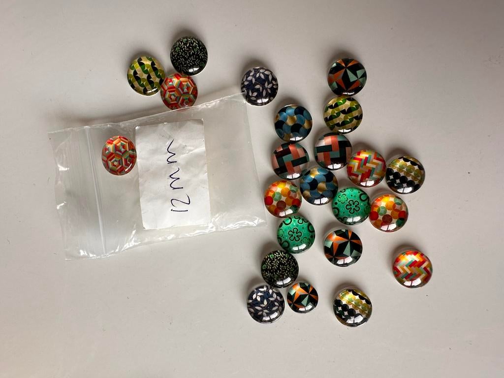 12 mm cabochons voor diverse projecten, Hobby en Vrije tijd, Kralen en Sieraden maken, Ophalen of Verzenden, Nieuw, Overige typen