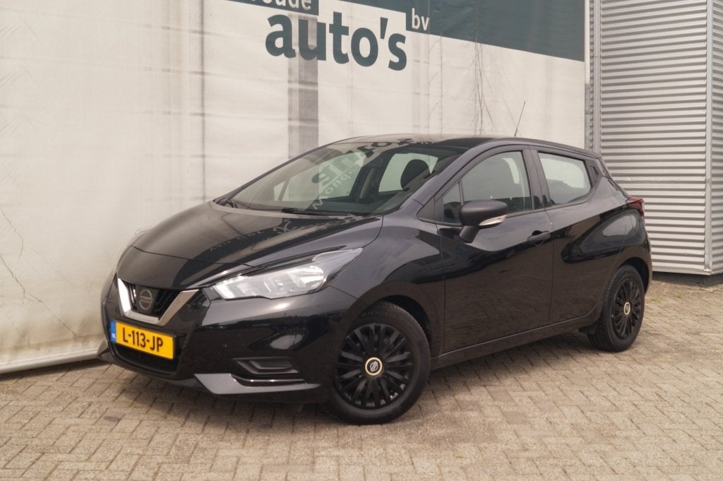 Nissan Micra 1.0 IG-T Visia Black Edition -AIRCO-TREKHAAK-DA, Auto's, Nissan, Stof, Euro 6, Zwart, Origineel Nederlands