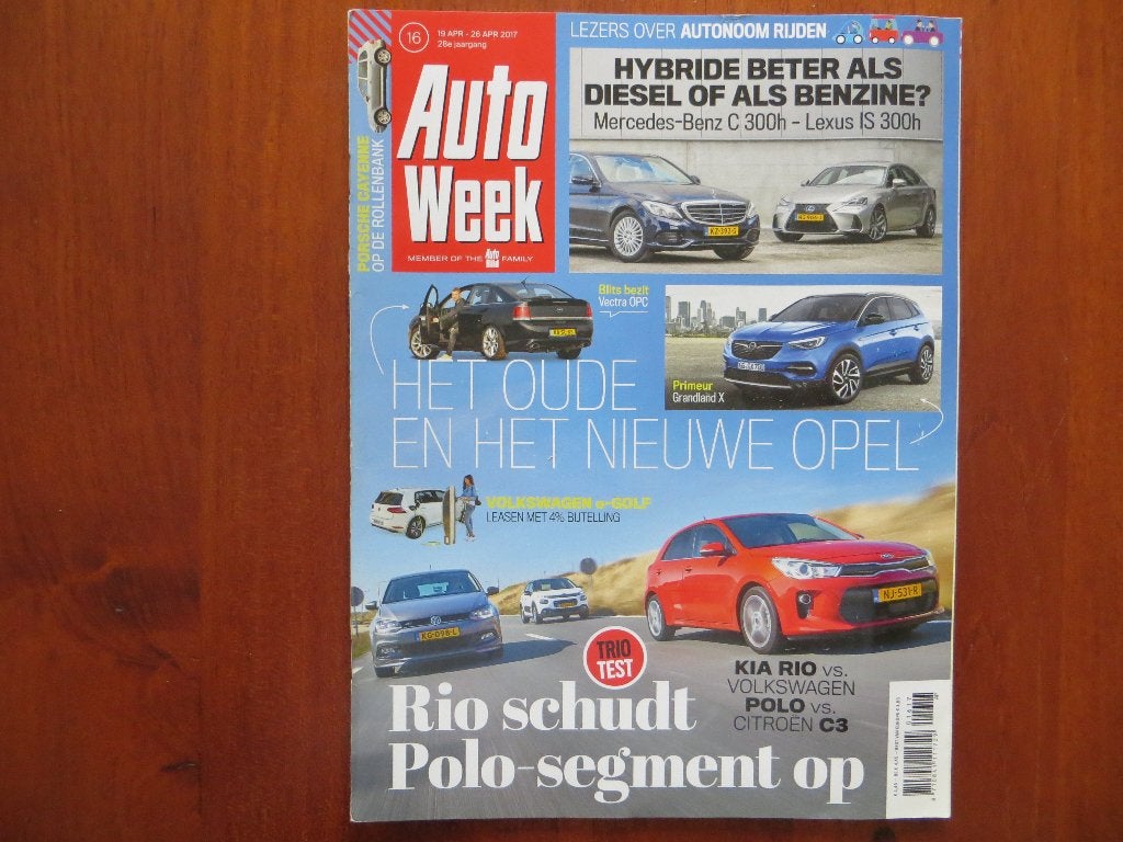 Autoweek 16 2017 Opel Vectra OPC, Grandland X, Kia Rio, Polo, Ophalen of Verzenden, Nieuw, Opel
