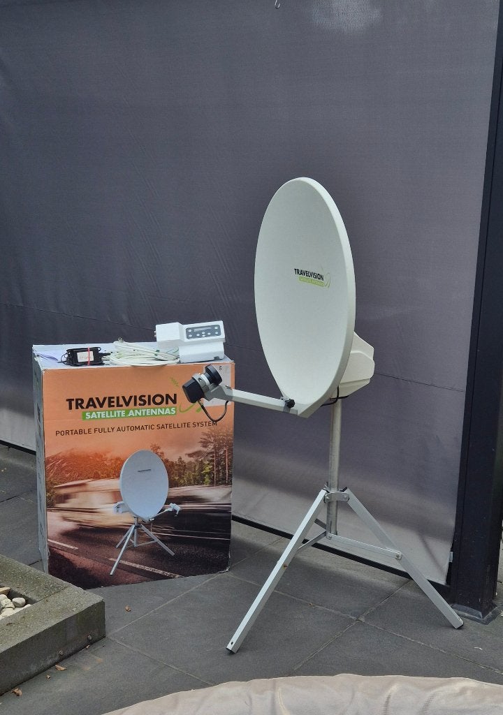 Travelvision Schotelantenne R7 Single PRO, Audio, Tv en Foto, Schotelantennes, Ophalen, Zo goed als nieuw, (Schotel)antenne, Overige merken