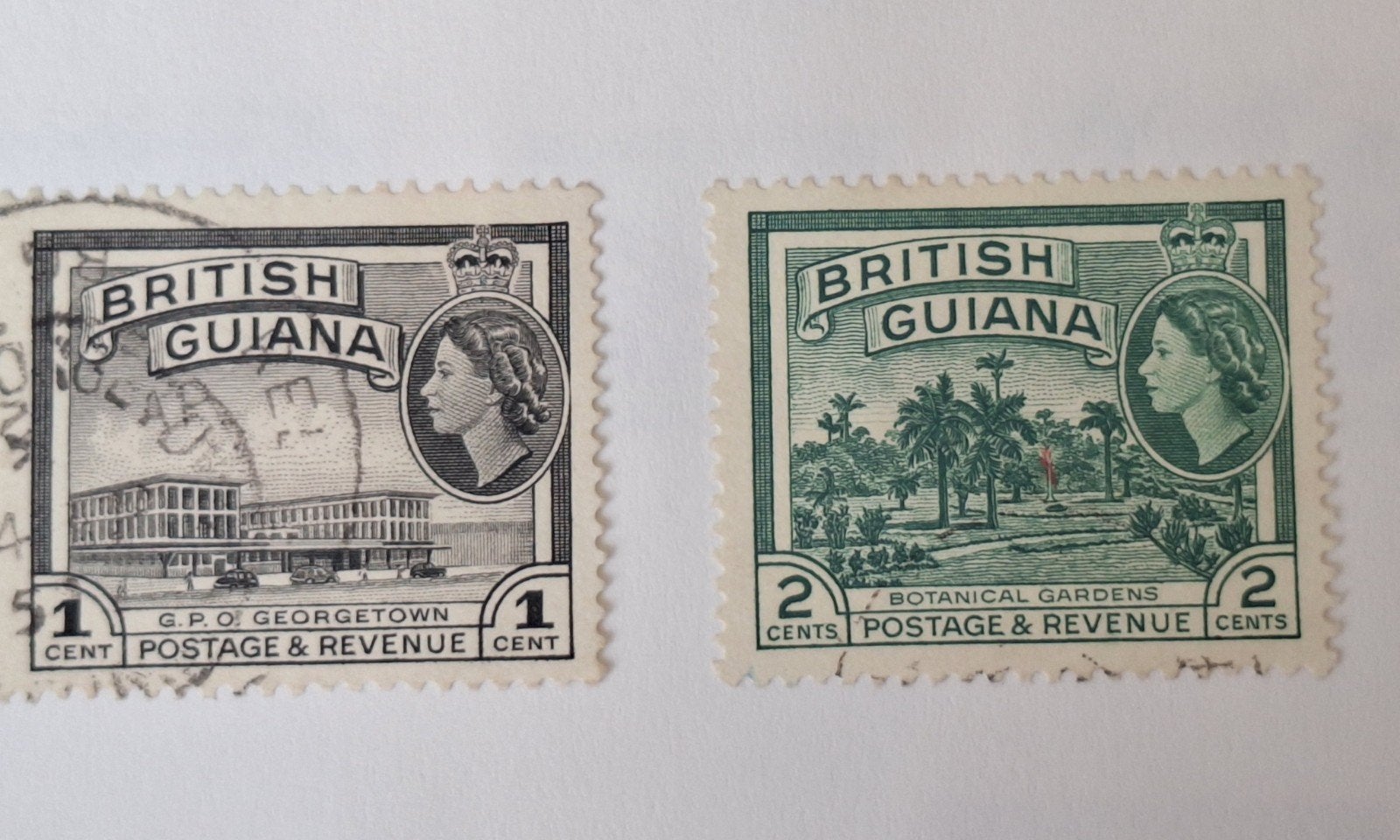 B14.1 Zeldzame postzegels uit Brits Guyana - Diverse motieve, Postzegels en Munten, Postzegels | Amerika, Ophalen of Verzenden