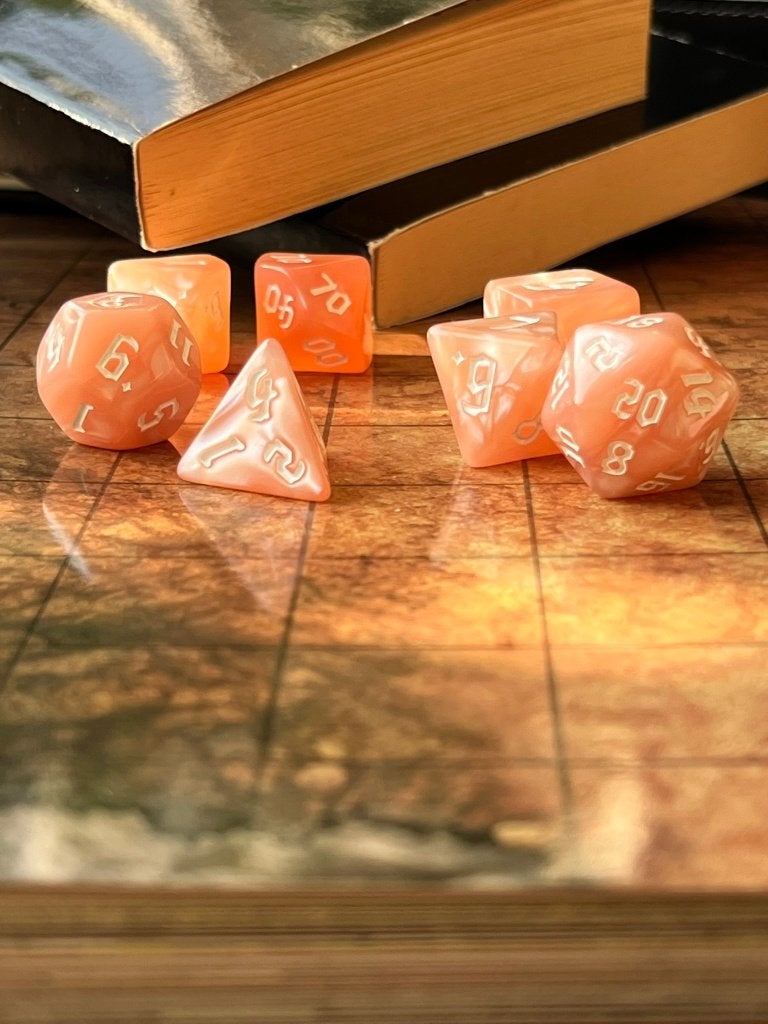 7-delige RPG Dobbelstenen Set – Sanctified Ember, Verkoop@didys.nl, Didy's, Toebehoren, Nieuw