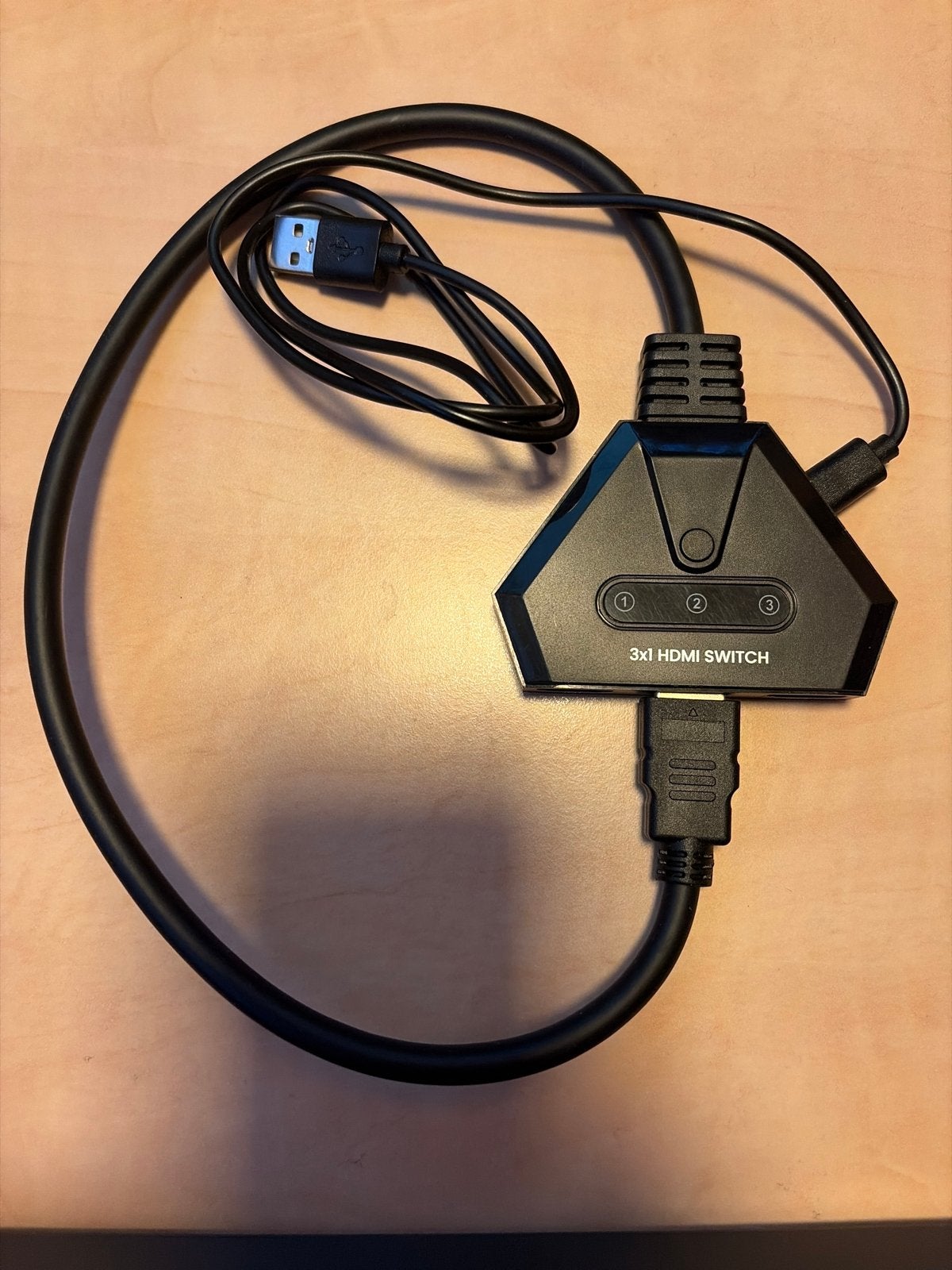 HDMI Switch 4K, 3-poorts HDMI Schakelaar Splitter, Ophalen of Verzenden, Zo goed als nieuw, Minder dan 2 meter, HDMI-kabel