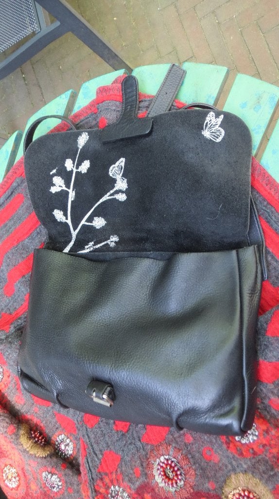Keecie, leren tas, Flora en Fauna, black, zwart, Sieraden, Tassen en Uiterlijk, Tassen | Damestassen, Verzenden, Gebruikt, Zwart