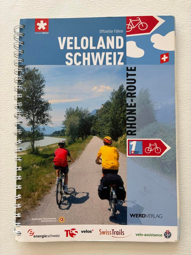 VeloLand Schweiz Rhone-Route 1 Fietsgids, Overige merken, Fiets- of Wandelgids, Europa, Ophalen of Verzenden