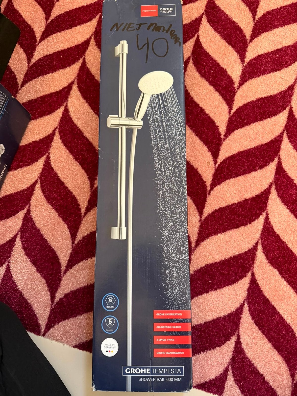 Grohe Tempesta Douchekop met Douchestang - Nieuw in doos, Ophalen of Verzenden, Nieuw, Chroom, Douche