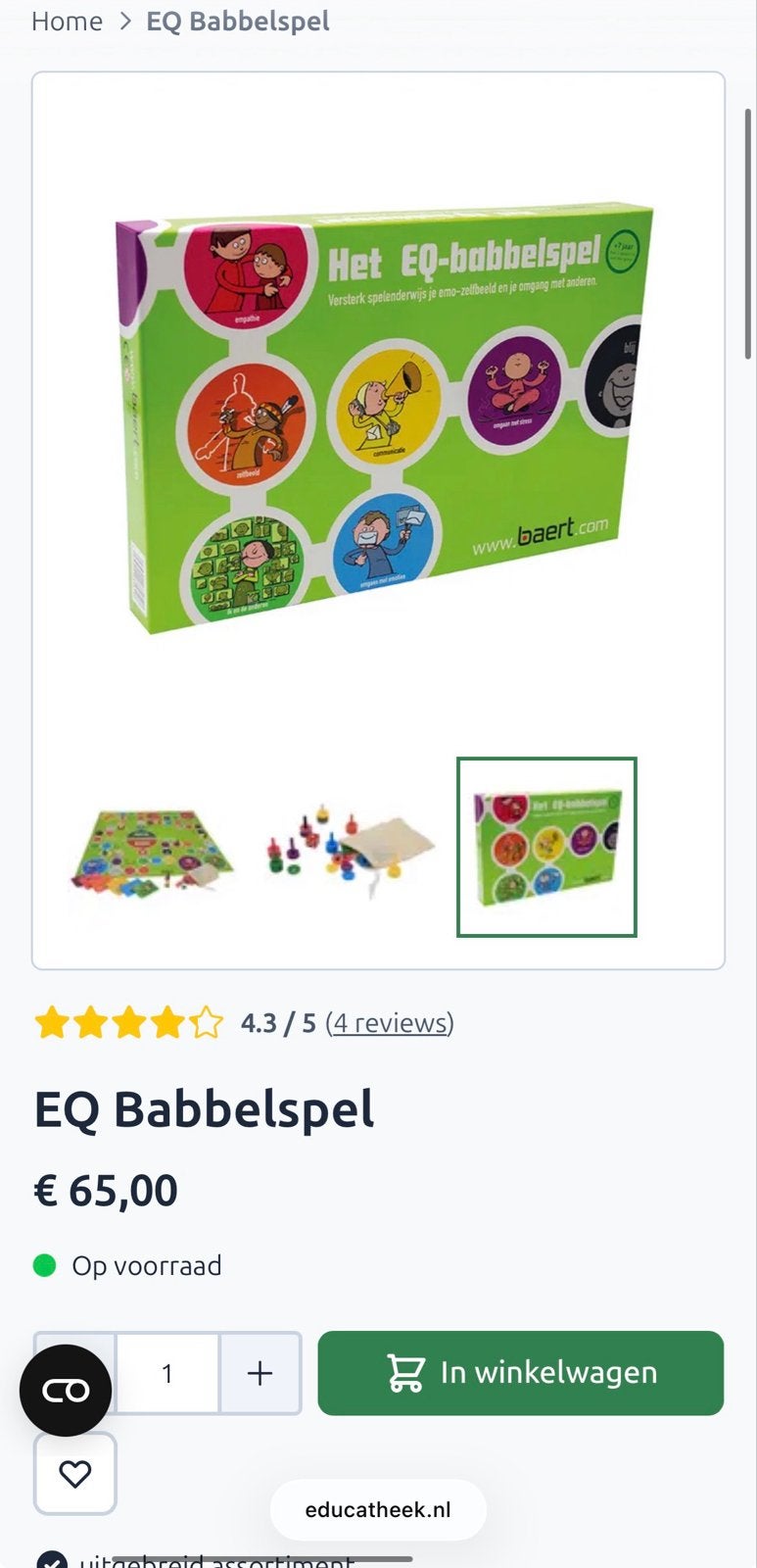 Het EQ-babbelspel: Versterk je emo-zelfbeeld, Ophalen of Verzenden, Nieuw