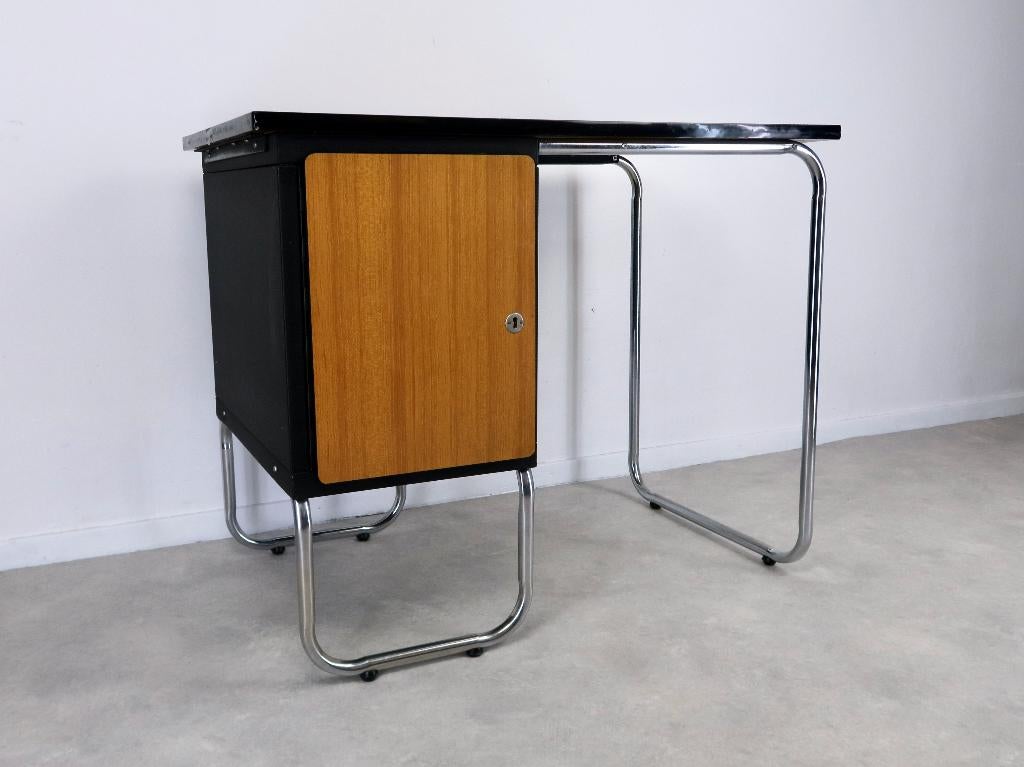 vintage bureau Torck 90b x 55d x 75h incl stoel, Ophalen, Gebruikt, -, Metaal