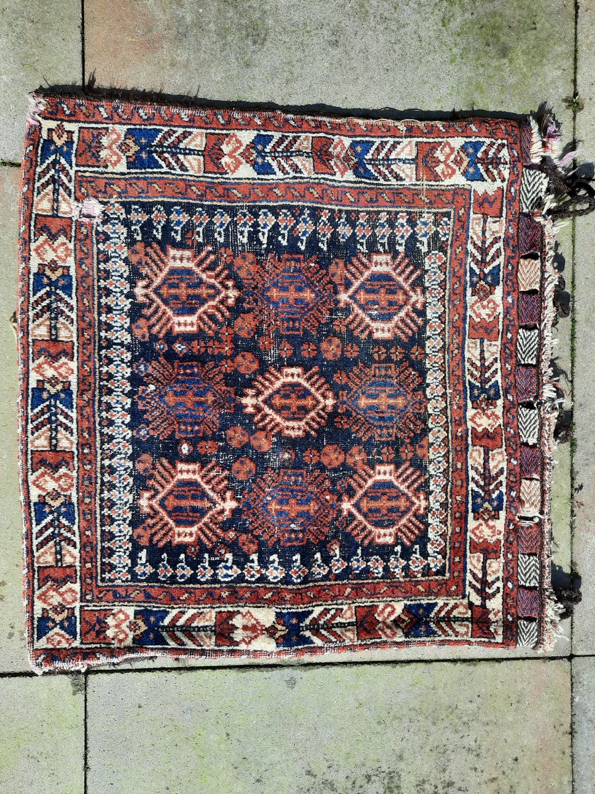 Afshar Kameltas - Vintage Perzisch tapijt 59x39 cm, Minder dan 50 cm, Gebruikt, 50 tot 100 cm, Ophalen of Verzenden