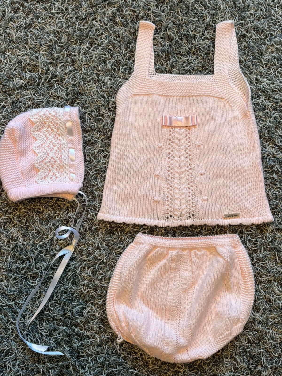 Dralon licht roze setje 9 maanden, Kinderen en Baby's, Ophalen of Verzenden, Zo goed als nieuw, Meisje, Setje