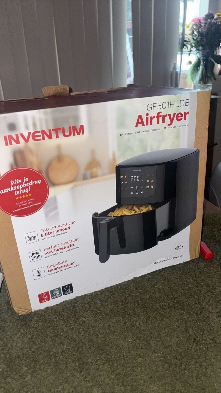 Nieuwe air fryer, Witgoed en Apparatuur, Ophalen, Zo goed als nieuw, Airfryer