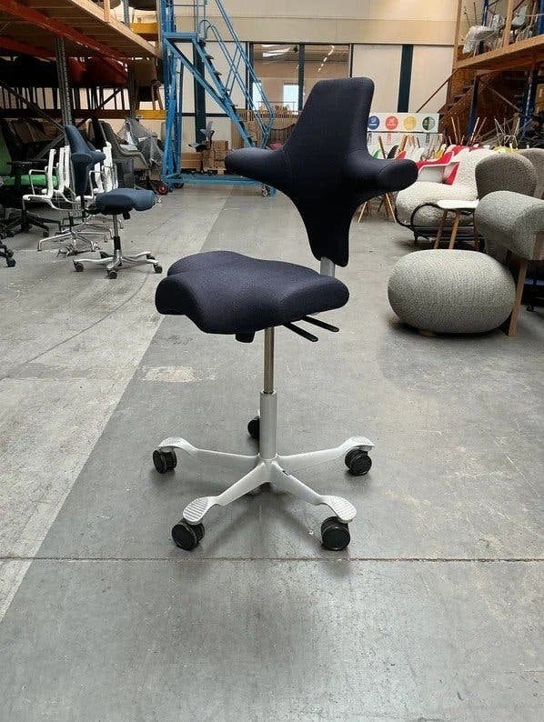 HAG Capisco 8106 Bureaustoel | Zithoogte 50-70cm|Grijs Blauw, Gebruikt, Overige kleuren, -, -