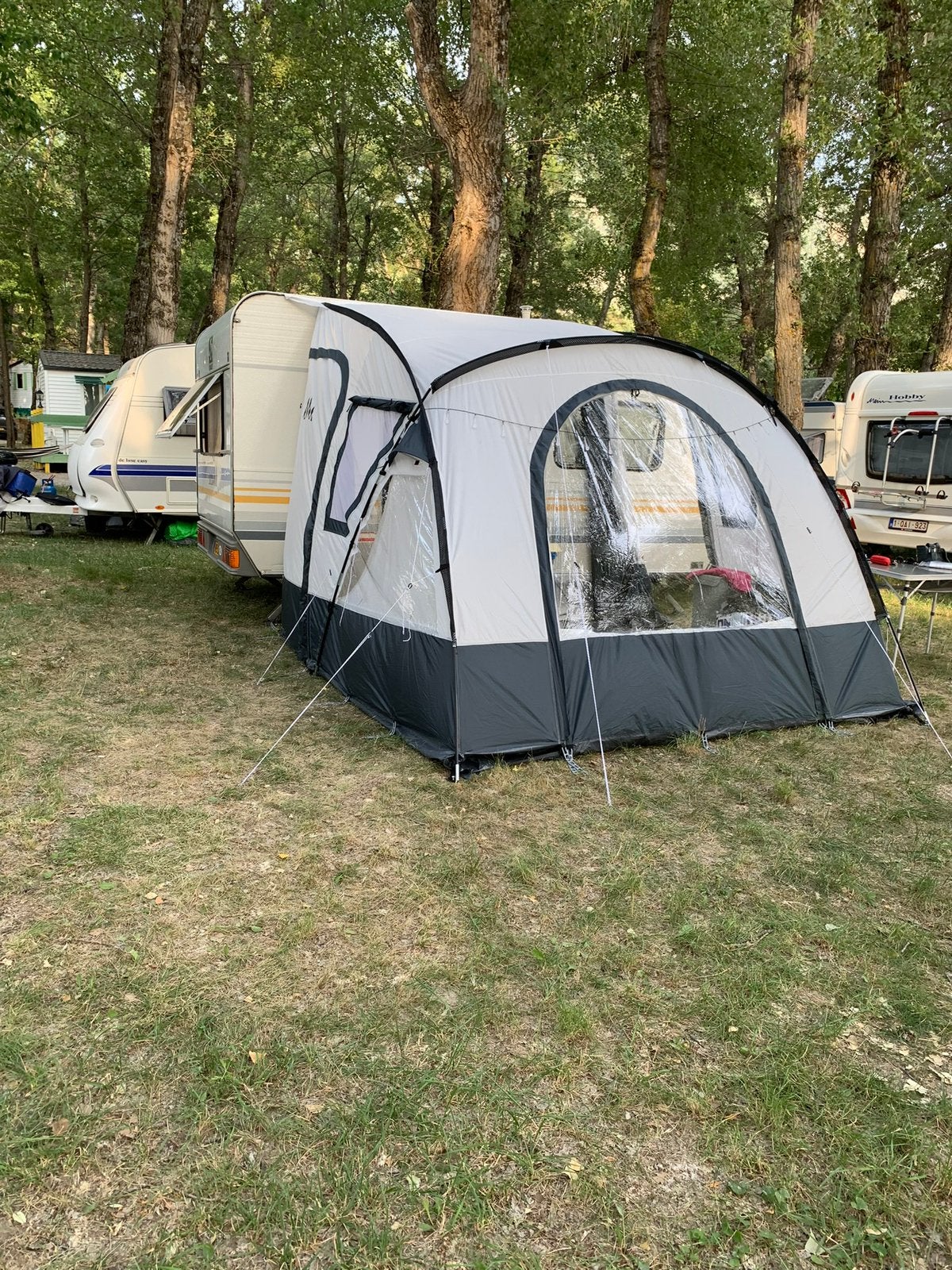 verona voortent caravan, Ophalen