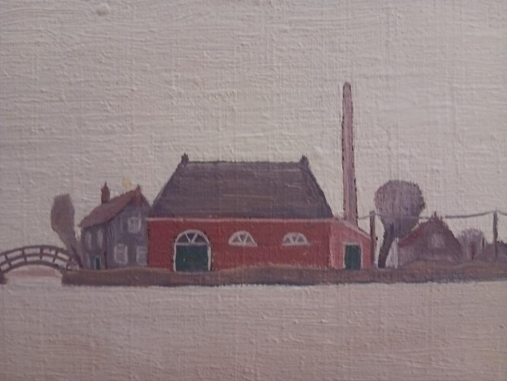 Olieverf op doek neo realistische stijl Piet Bekker, Antiek en Kunst, Kunst | Schilderijen | Modern, Ophalen of Verzenden