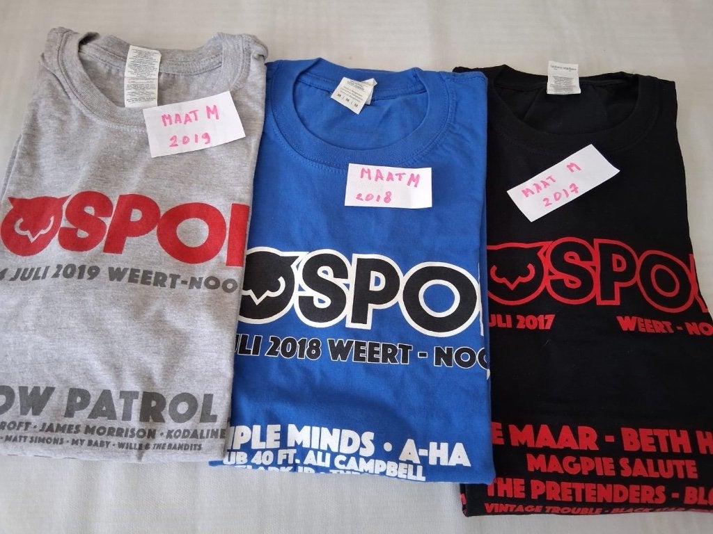 Bospop shirt verzameling shirts 6x maat M, Ophalen of Verzenden, Maat 48/50 (M), Zwart