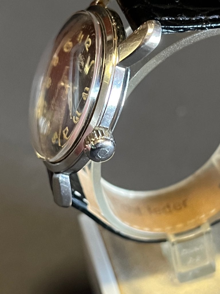 Enicar Sharpa Ultrasonic 17 Jewels Handopwind 34mm, Overige merken, Staal, Met bandje, Polshorloge