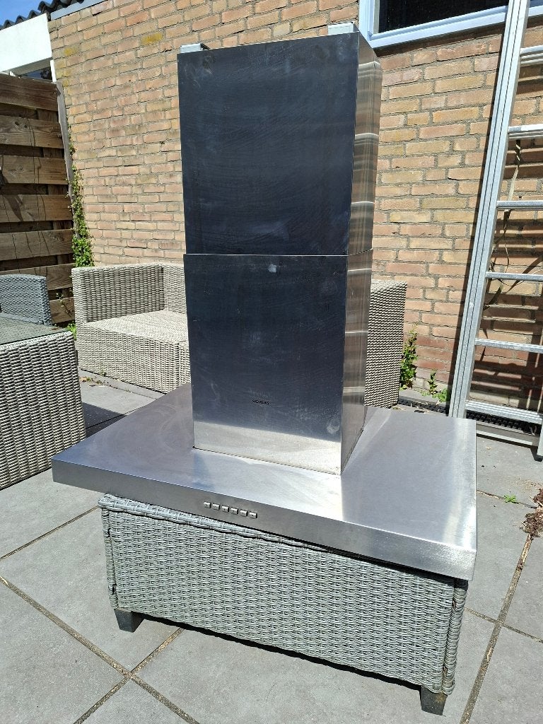 Te koop Simens roestvrij stalen wasemkap., Ophalen, Gebruikt, Wandschouwkap, 600 tot 800 m³ per uur
