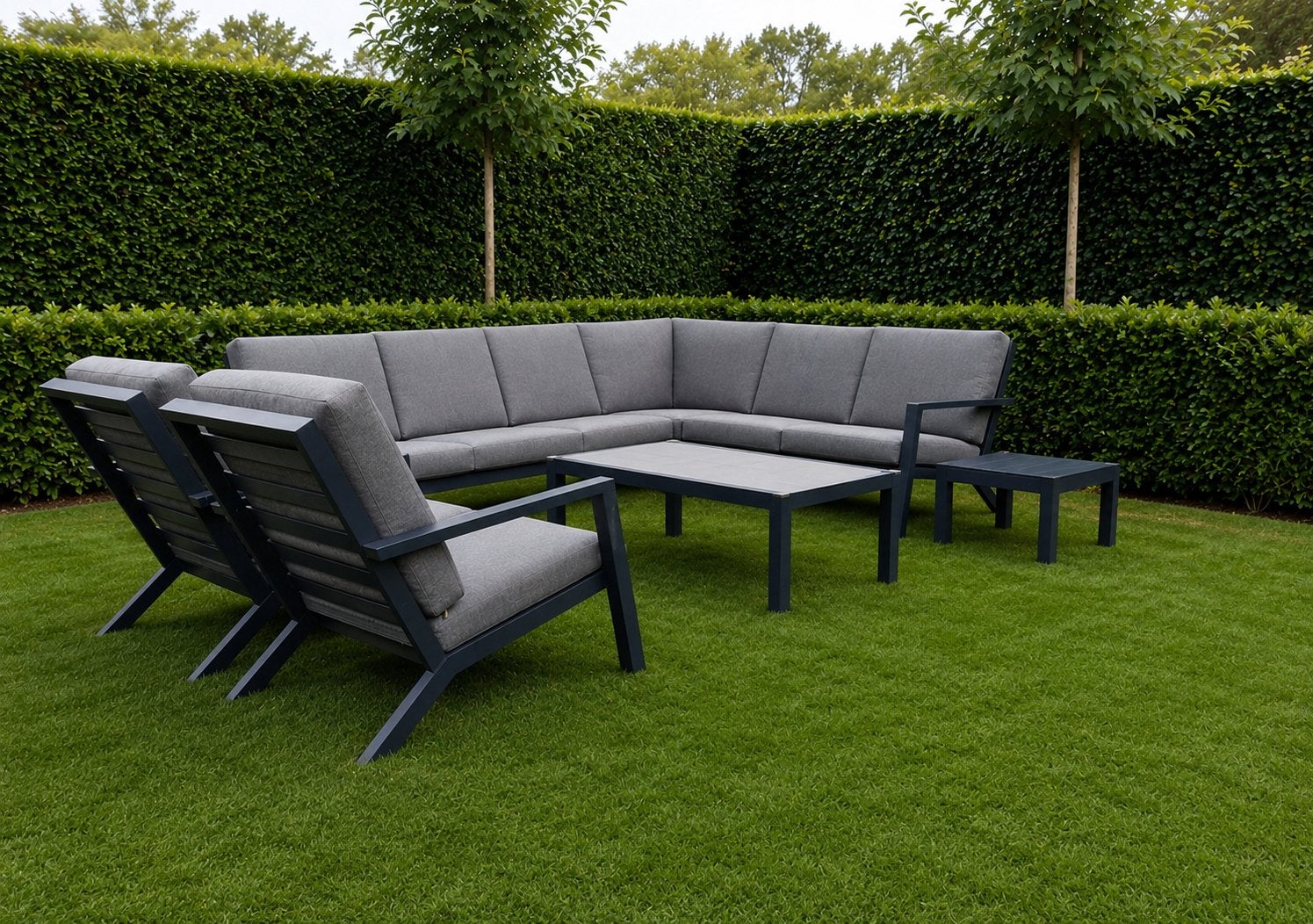 Loungeset aluminium, Ophalen, Gebruikt, Aluminium, 6 zitplaatsen