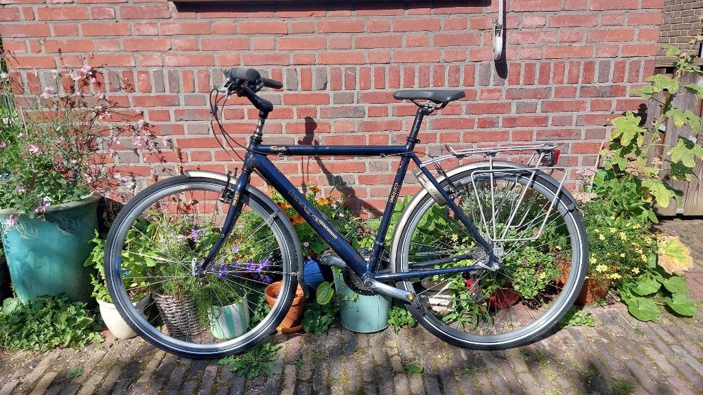 herenfiets trekkingfiets Koga Traveller 54, Gebruikt, Velgrem, Versnellingen, 53 tot 57 cm