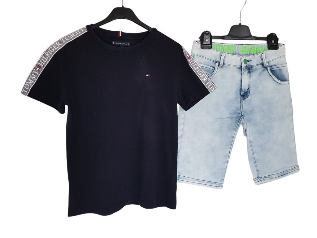 Prachtig donker blauw TOMMY HILFIGER shirt maat 152., Kinderen en Baby's, Kinderkleding | Maat 152, Verzenden, Shirt of Longsleeve