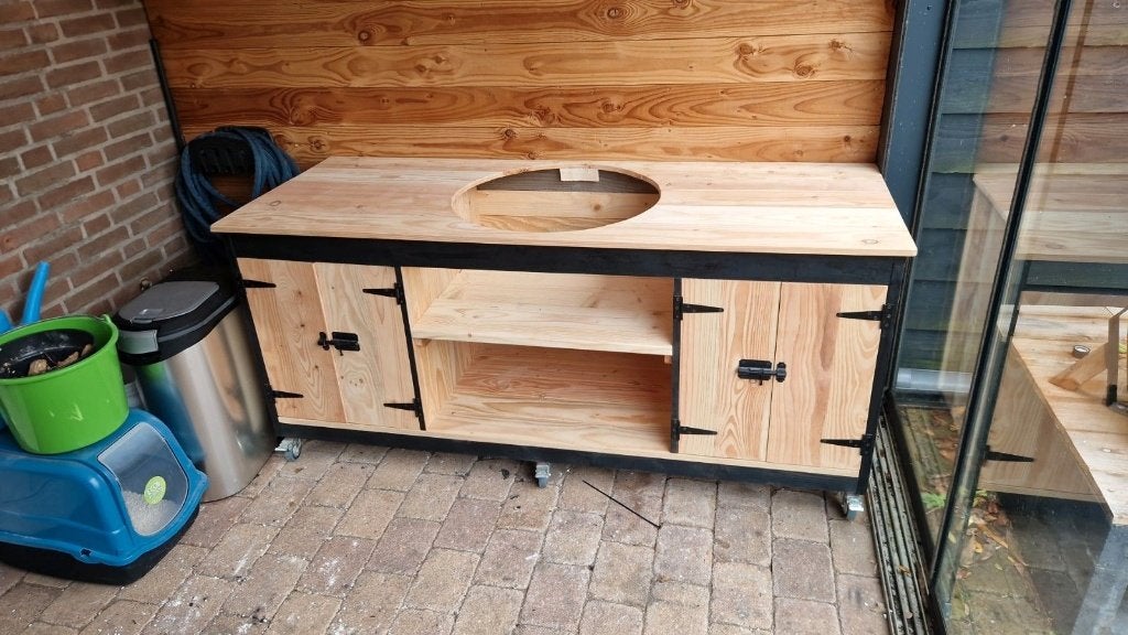 buitenkeuken,egg,kamado,urban,bastard,weber,grill guru,bbq, Tuin en Terras, Buitenkeukens, Ophalen, Nieuw, Houtskool