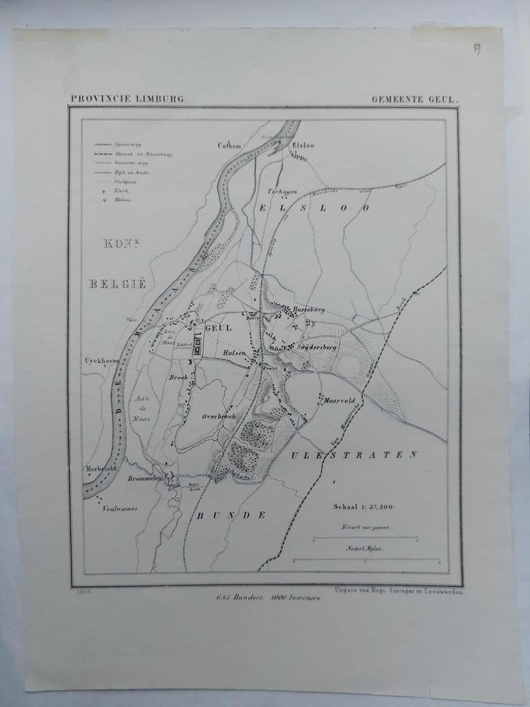 19 / Geul Moorveld Cothem Elsloo Brommelen  van J. Kuyper, Ophalen of Verzenden