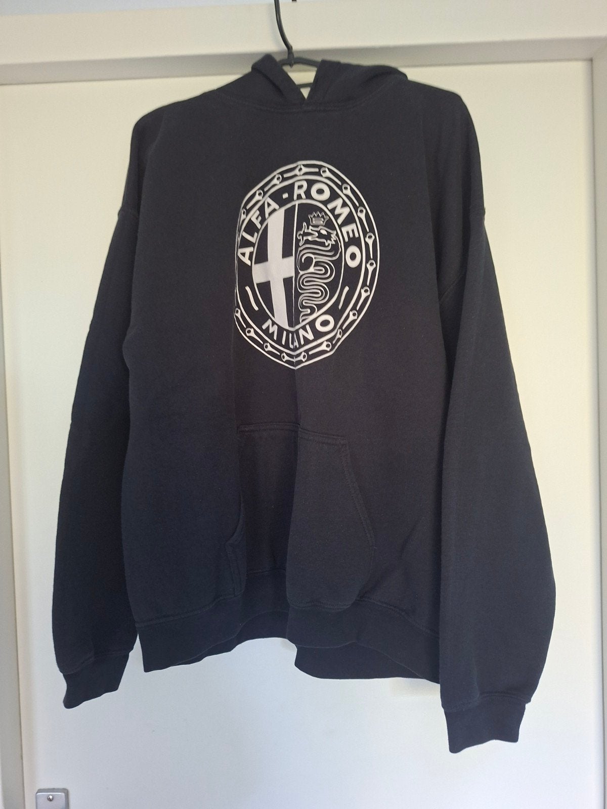 trui hoodie zwart alfaromeo alfa romeo, Ophalen of Verzenden, Zwart
