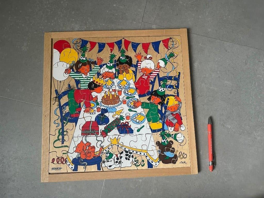 Houten verjaardag puzzel, Ophalen of Verzenden, Gebruikt, Overige typen