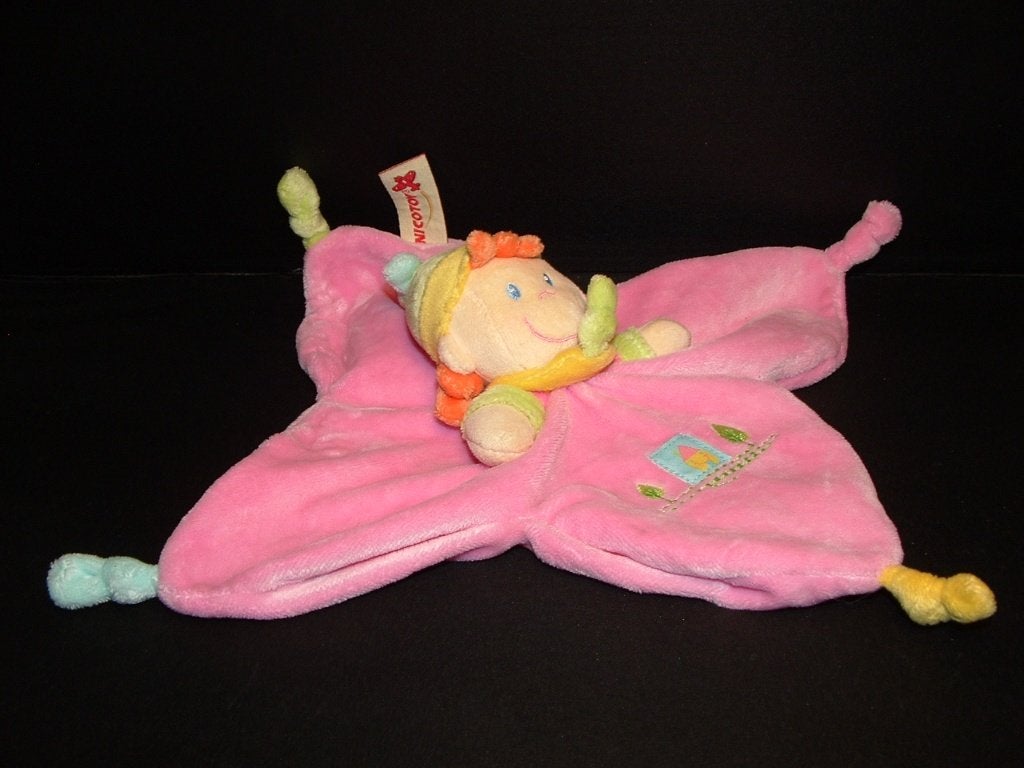 NICOTOY POPJE KNUFFELDOEKJE VELOURS HUIDSKLEUR MET, Ophalen of Verzenden, Nieuw, Overige typen