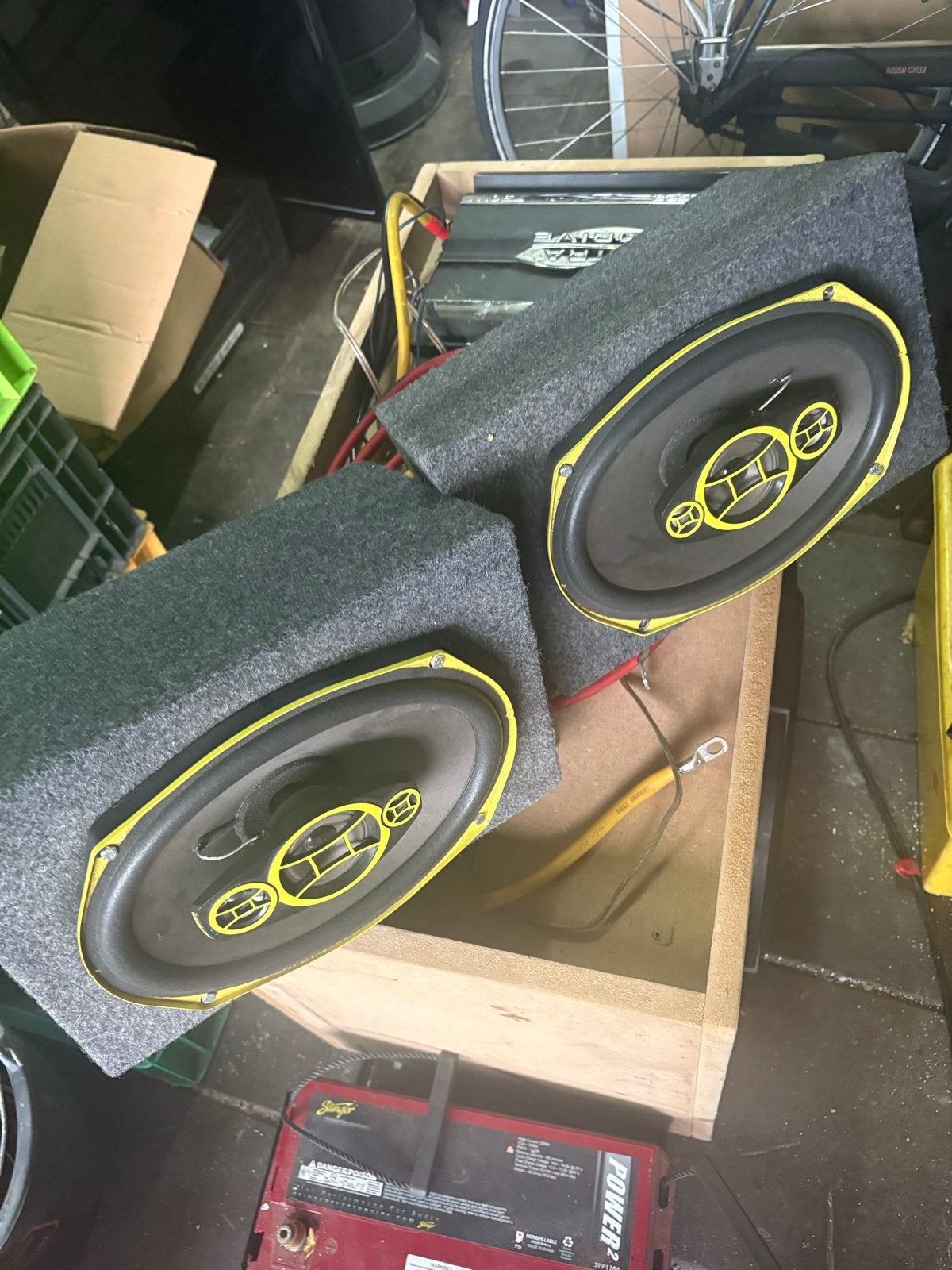 Ground Zero 6x9 speakers met kisten, Ophalen, Gebruikt
