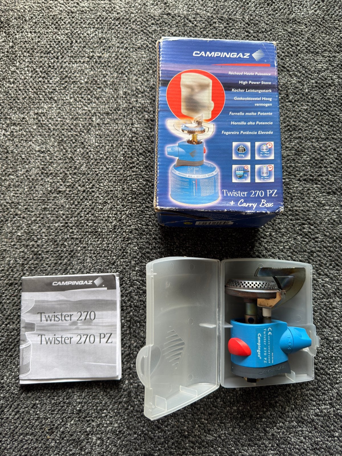 Campingaz Twister 270 PZ + Carry Box (beschermhoes), Caravans en Kamperen, Ophalen of Verzenden, Gebruikt