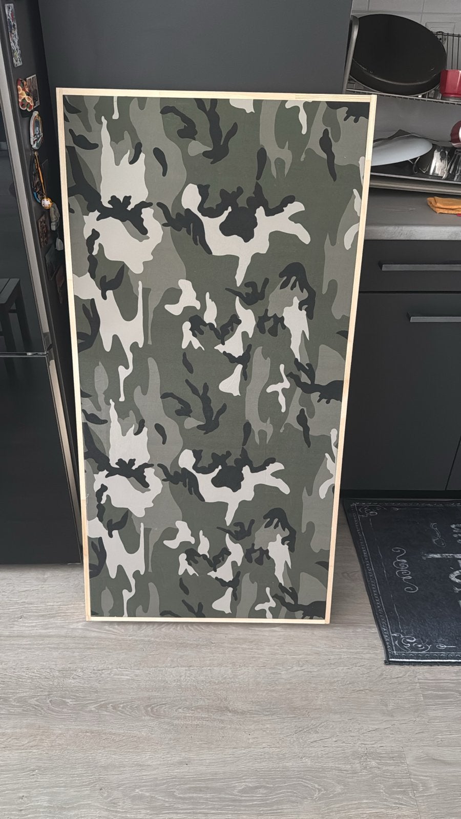 Akoestische panelen van katoenvezel - Camouflage, Ophalen, Groen, Hout, Nieuw