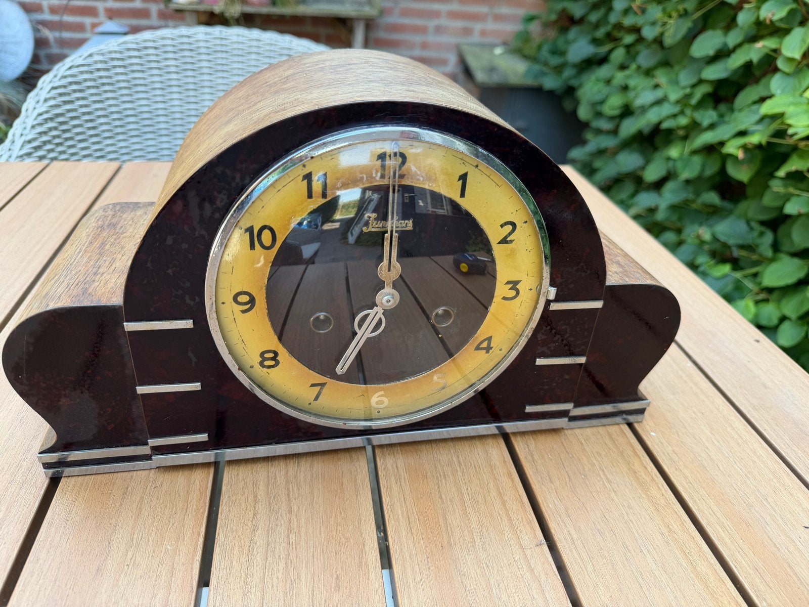 Originele Junghans pendule met W77 Uurwerk en Sleutel, Ophalen