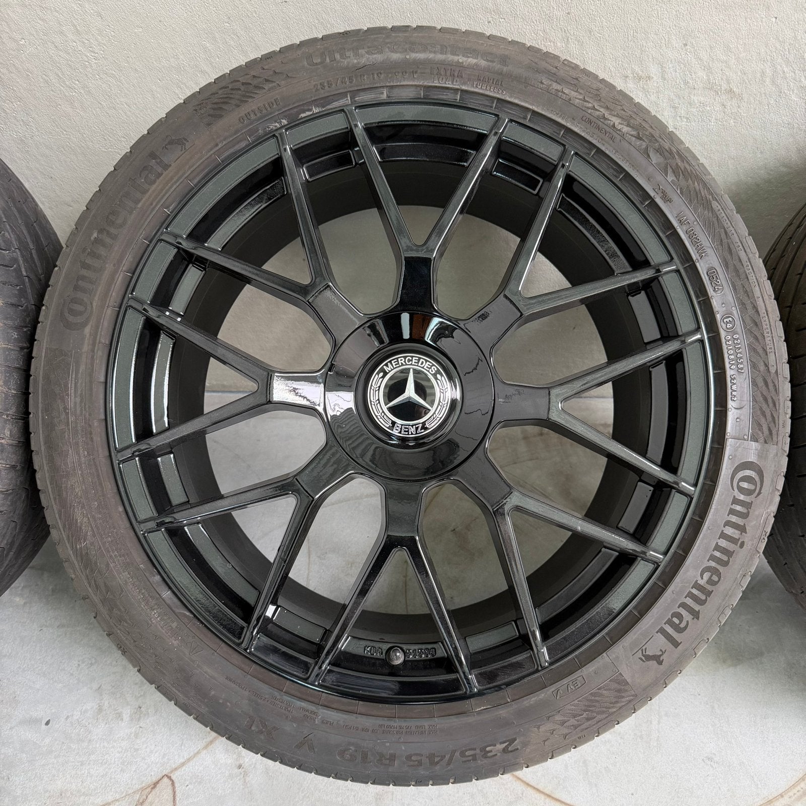 19 inch Mercedes V Klasse Vito Viano velgen met zomerbanden, 19 inch, Gebruikt, Banden en Velgen, Ophalen of Verzenden