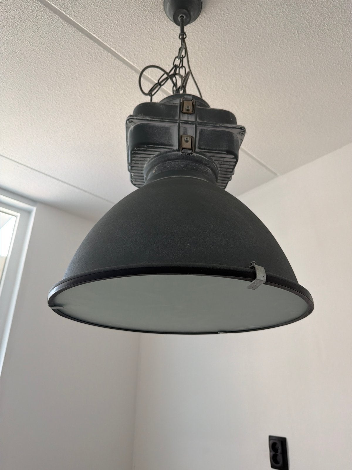 Grote industriële hanglamp - Zelf demonteren, Antiek en Kunst, Antiek | Lampen, Ophalen