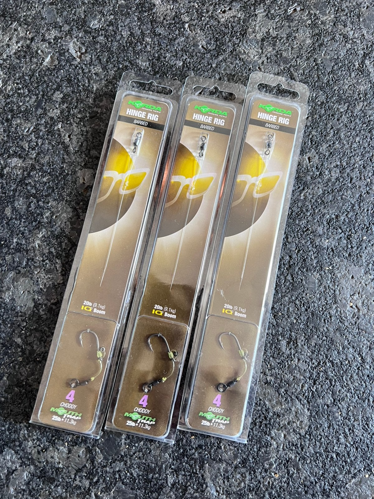 Nieuw Korda Hinge Rigs size 4 en 6 choddy 20/25lb, Ophalen of Verzenden, Nieuw, Haak